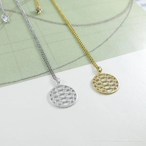 Intricate Oval Matte Gold Silver Milly Necklace